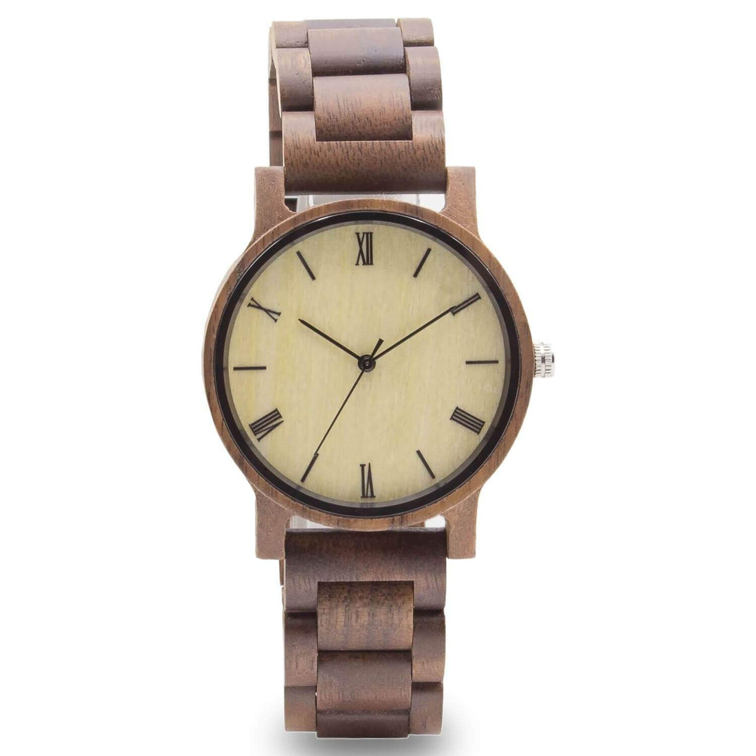 Groomsmen Set Of 7 Wooden Watches - Walnut Arce - Dusty Saw