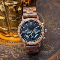 Groomsmen Set Of 8 Wooden Watch Walnut | Dulce - Dusty Saw