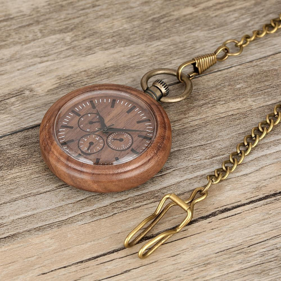 Groomsmen Set of 9 Wooden Pocket Watch | Perfecto - Dusty Saw