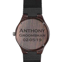 Groomsmen Set Of 9 Wooden Watches - Energico - Dusty Saw