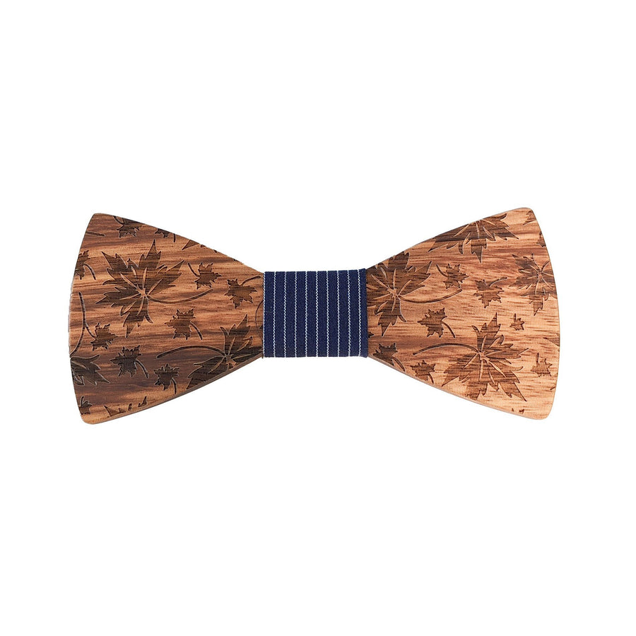 Hojas Wooden Bow Tie - Dusty Saw