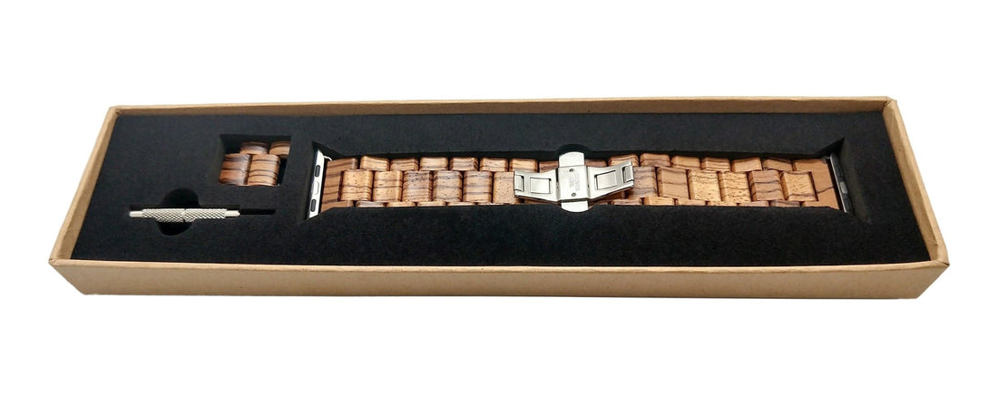 Wooden Watch Bands For Apple Watch 38mm - Dusty Saw