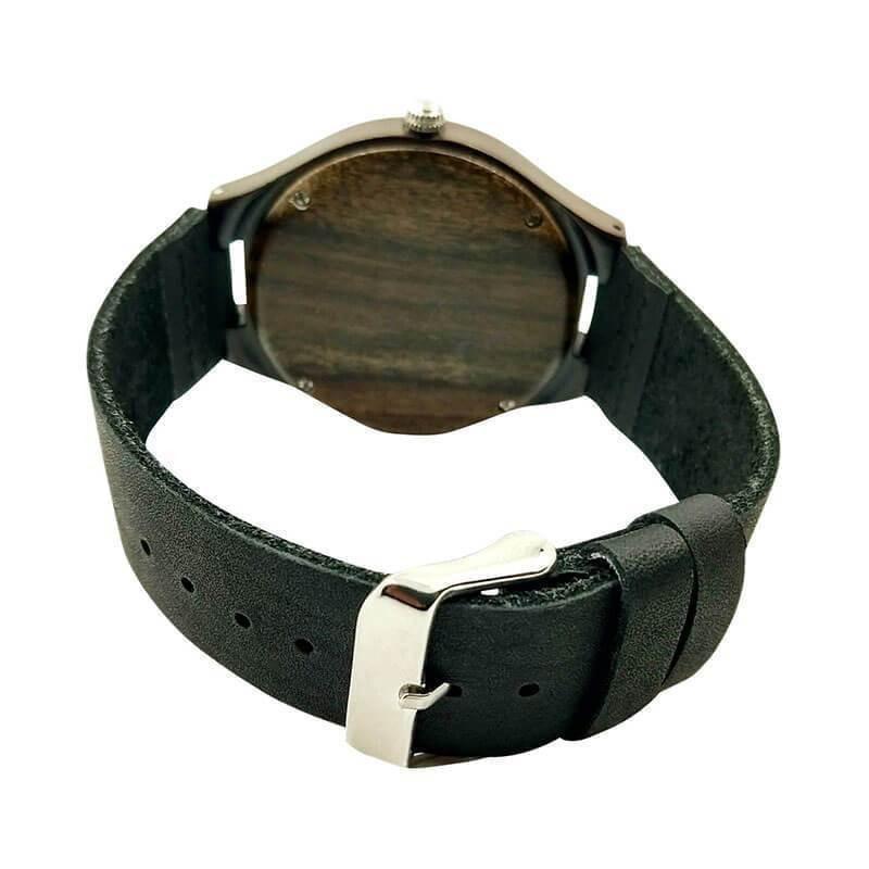 Wooden Watch Black | Energico - Dusty Saw