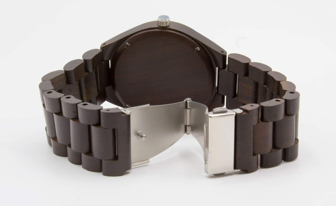 Wooden Watch Black | Grande - Dusty Saw