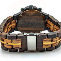 Wooden Watch Black Zebra | Tinto - Dusty Saw