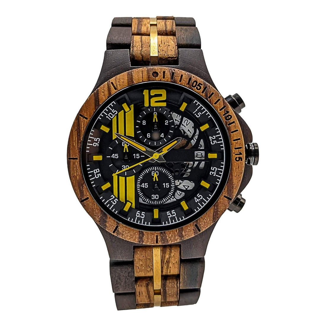 Wooden Watch Black Zebra | Tinto - Dusty Saw