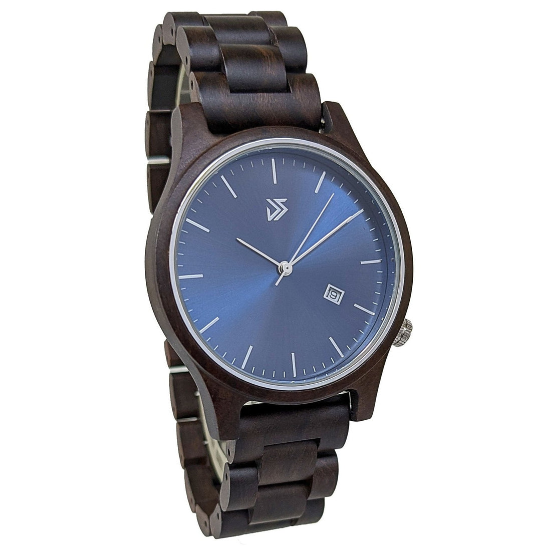 Wooden Watch Blue Calendar | Bien - Dusty Saw