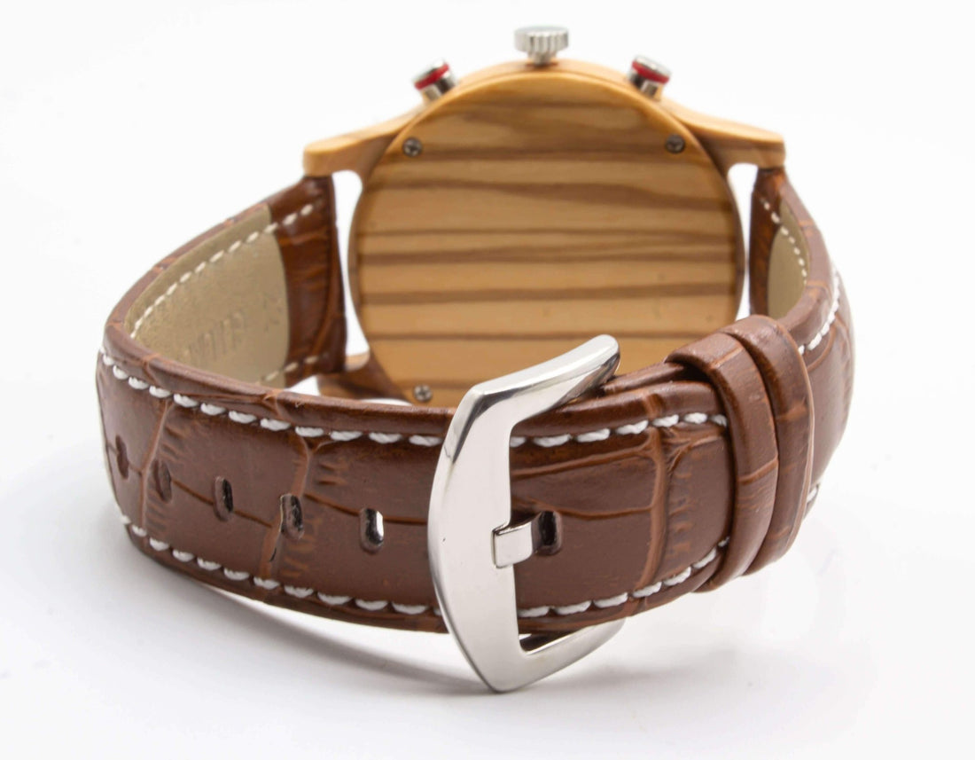 Wooden Watch Olive | Valiente - Dusty Saw