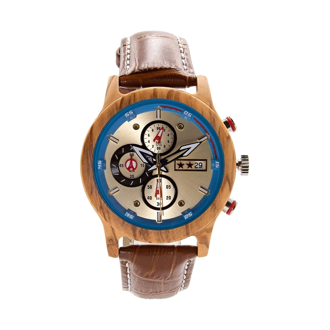 Wooden Watch Olive | Valiente - Dusty Saw