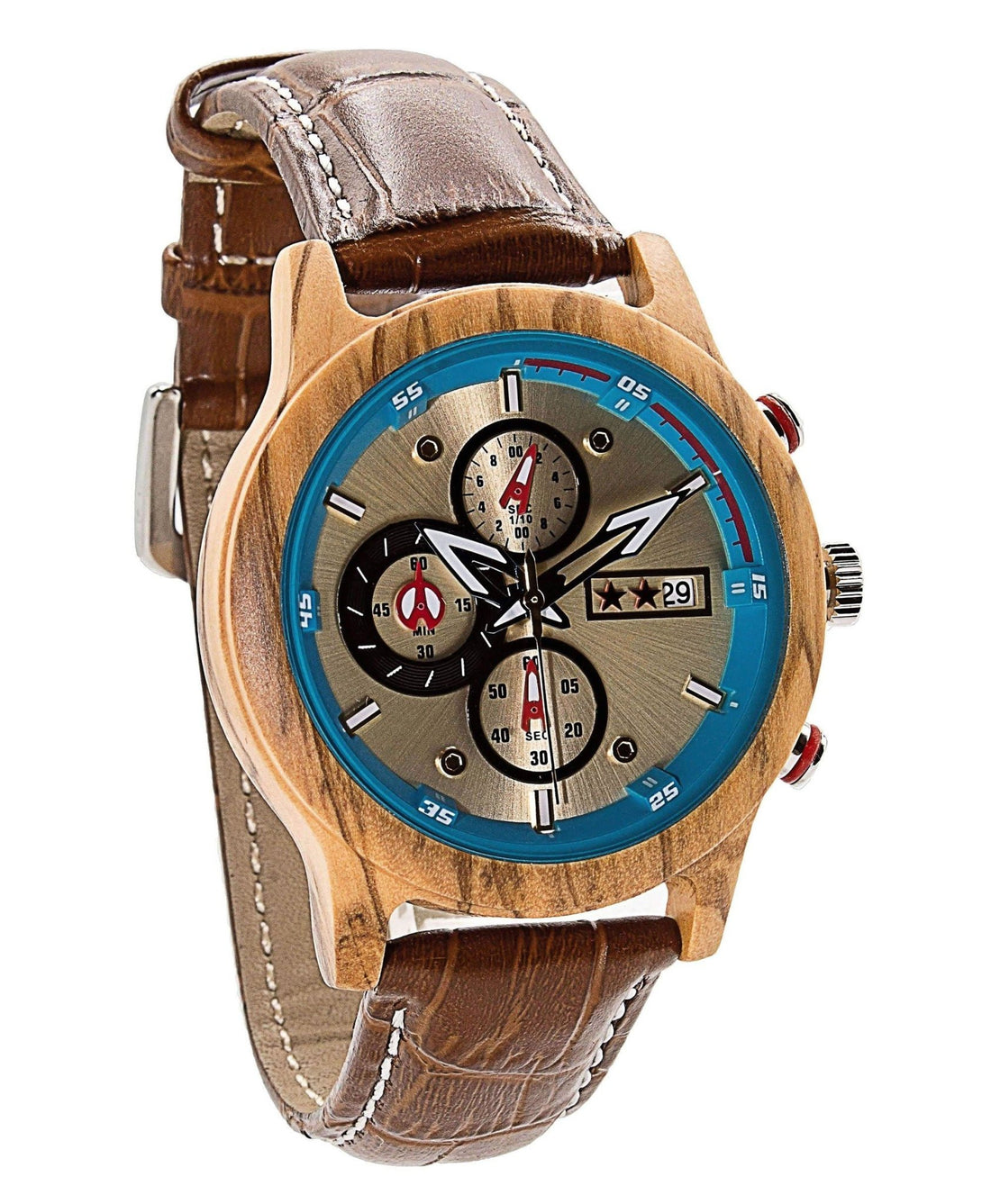 Wooden Watch Olive | Valiente - Dusty Saw