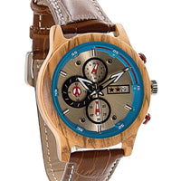 Wooden Watch Olive | Valiente - Dusty Saw