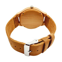 Wooden Watch Photo Leather | Radiante - Dusty Saw