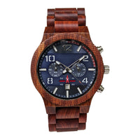 Wooden Watch Red | Audaz - Dusty Saw