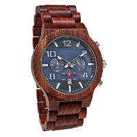 Wooden Watch Red | Audaz - Dusty Saw