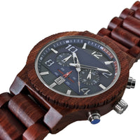 Wooden Watch Red | Audaz - Dusty Saw