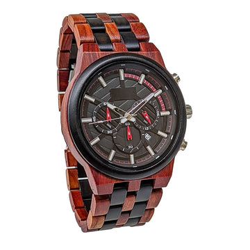 Wooden Watch Red | Digno - Dusty Saw