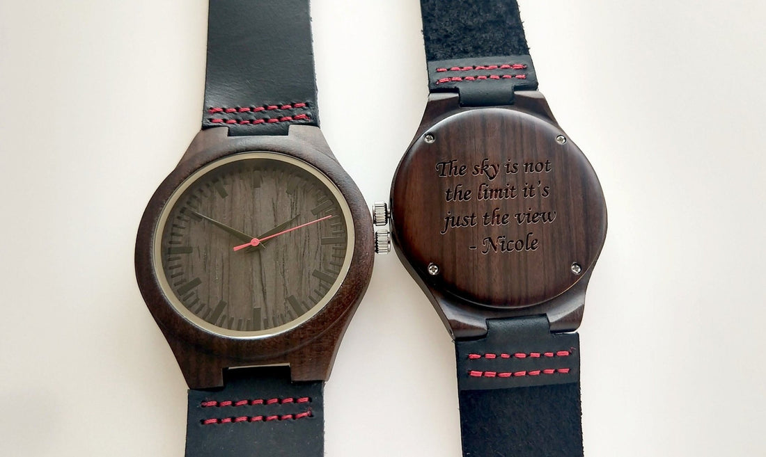 Wooden Watch Red | Energico - Dusty Saw